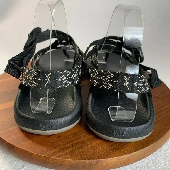 CHACO Womens ZX2 Classic Strappy Sandals Shoes Size 39 Black/White Outdoor - Picture 4 of 7